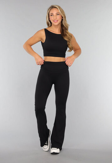 Zwarte Sportset met Lage Rug