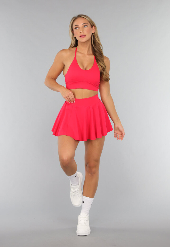 Rode Sportset met Sport Skort