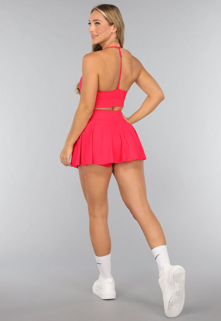 Rode Sportset met Sport Skort