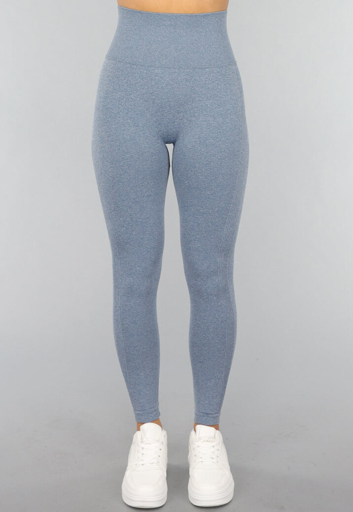 Blauwe Trainingslegging met Push Up Effect