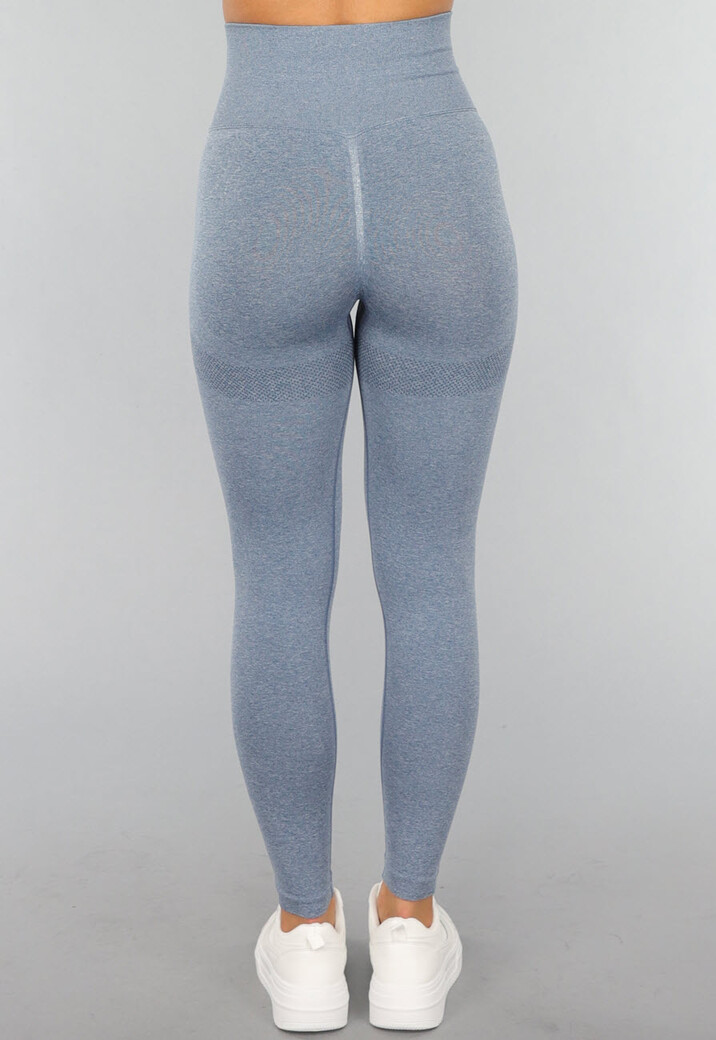 Blauwe Trainingslegging met Push Up Effect