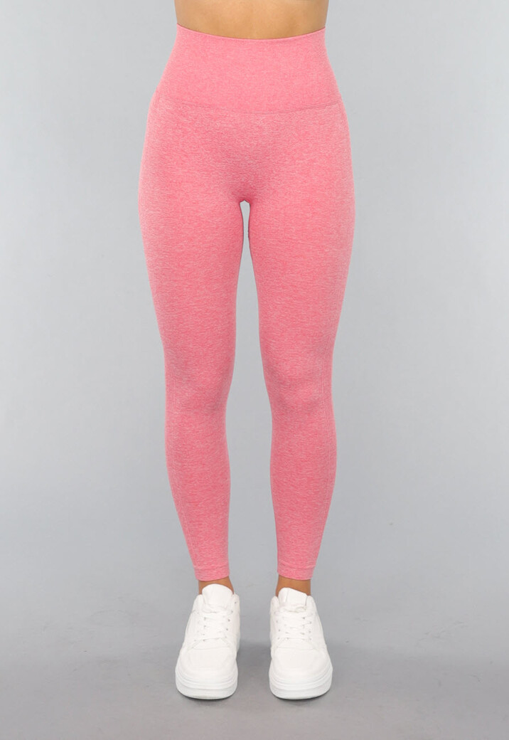 Koraal Kleurige Gym Legging met Scrunch