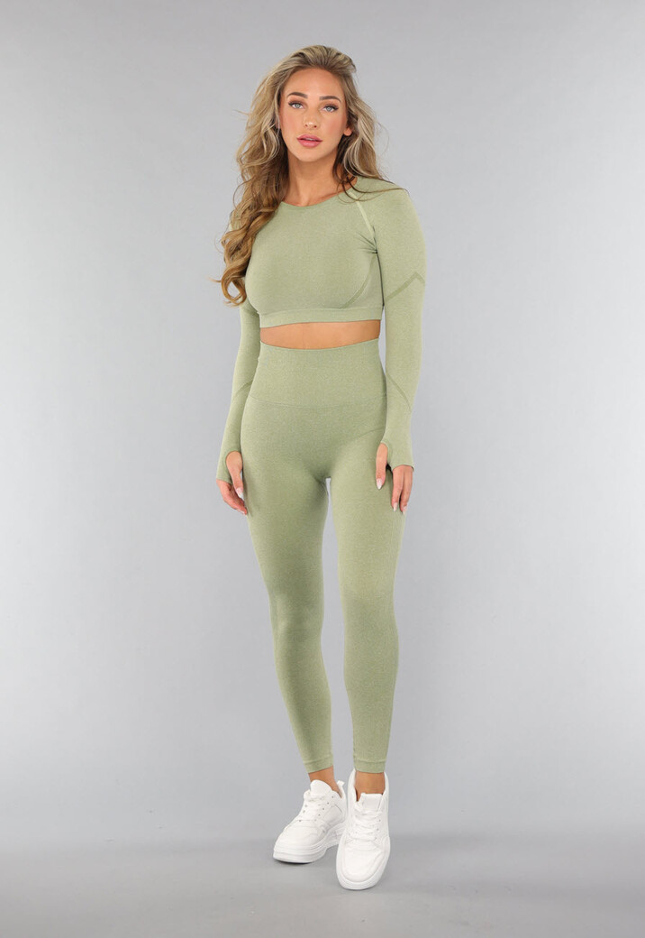 Lichtgroene Fitnesslegging met Liftend Effect