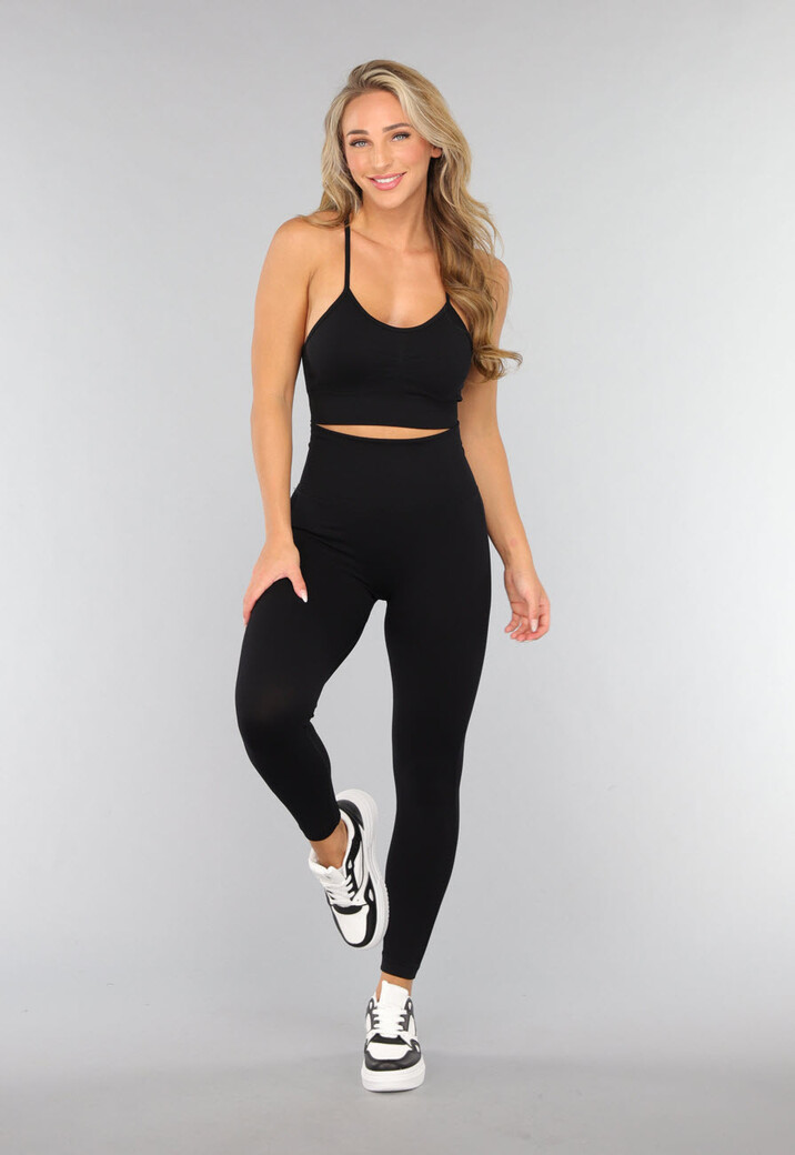 Zwarte Sportlegging met Scrunch