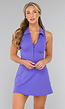 Violetblauwe Tennisdress met Kraagje