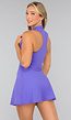 Violetblauwe Tennisdress met Kraagje