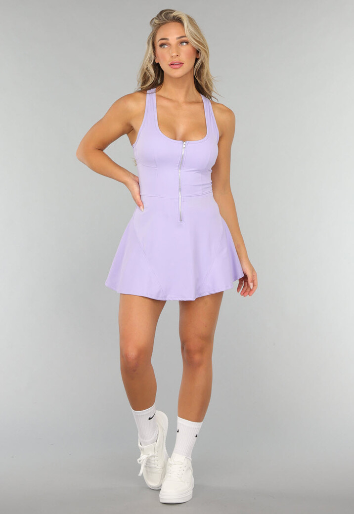 Sportief Lila Tennis Jurkje met Rits