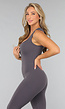 Antraciet Flair Jumpsuit met Brede Schouderbanden