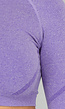Paarse Korte Longsleeve Sporttop met Duimgaten
