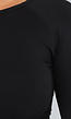 Zwarte Longsleeve Sporttop met Duimgaten
