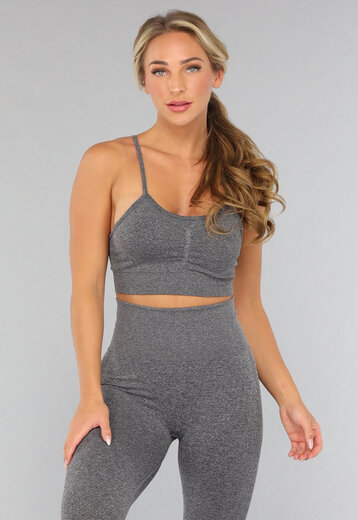 Grijze Sport BH met Spaghettibandjes