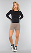 Sportieve Longsleeve Top van Elastische Stof