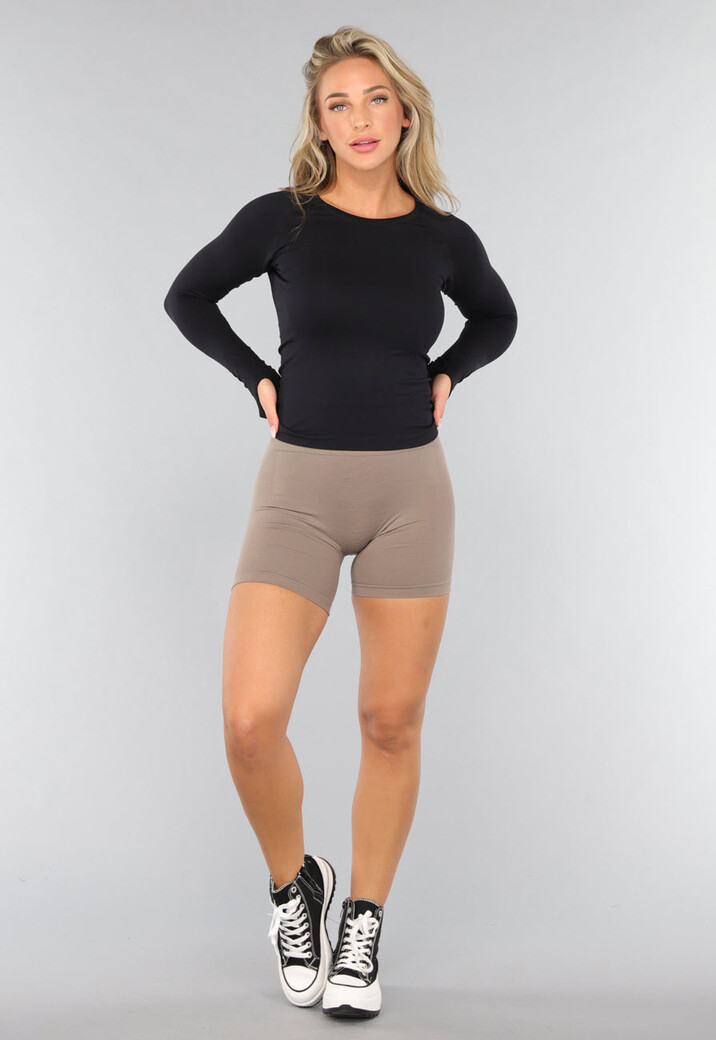 Sportieve Longsleeve Top van Elastische Stof