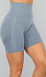 Blauwe Korte Sport Short met Scrunch