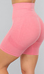 Koraal Kleurige Sport Short met Scrunch
