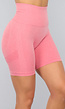 Koraal Kleurige Sport Short met Scrunch