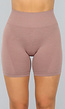 Taupe Fitness Short met Scrunch