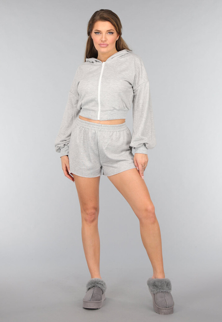 Lichtgrijze Two Piece met Vest