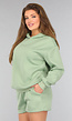 Groene Short Set met Hoodie