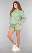 Groene Short Set met Hoodie