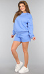 Blauwe Fleece Two Piece met Short
