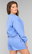 Blauwe Fleece Two Piece met Short