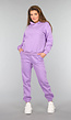 Paarse Fleece Two Piece met Capuchon