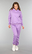 Paarse Fleece Two Piece met Capuchon