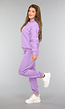 Paarse Fleece Two Piece met Capuchon