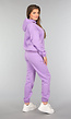 Paarse Fleece Two Piece met Capuchon
