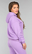 Paarse Fleece Two Piece met Capuchon