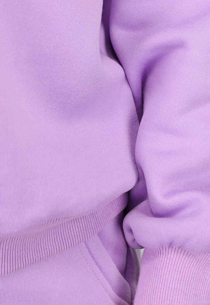 Paarse Fleece Two Piece met Capuchon