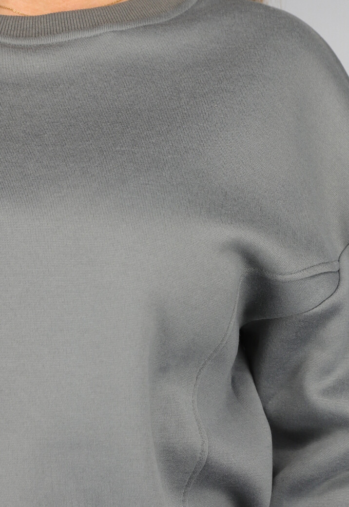 Donkergrijze Fleece Lounge Set