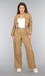 Wide Leg Cargo Set in Camel