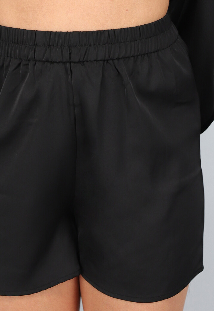 Zwarte Blouse Jurk met Broekje