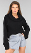 Zwarte Zachte Off Shoulder Trui