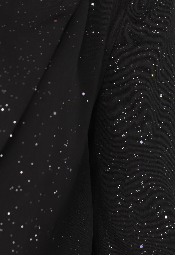 Zwarte Blazer met Diverse Glitter