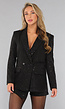 Zwarte Blazer met Diverse Glitter