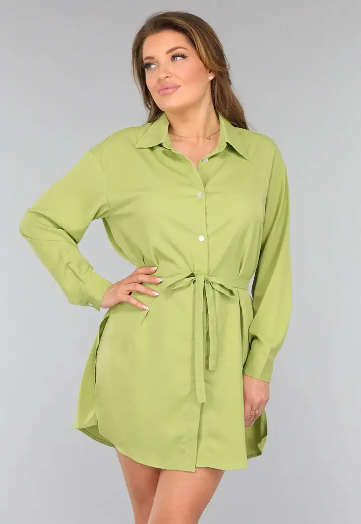 Groene Blouse met Tailleband en Short