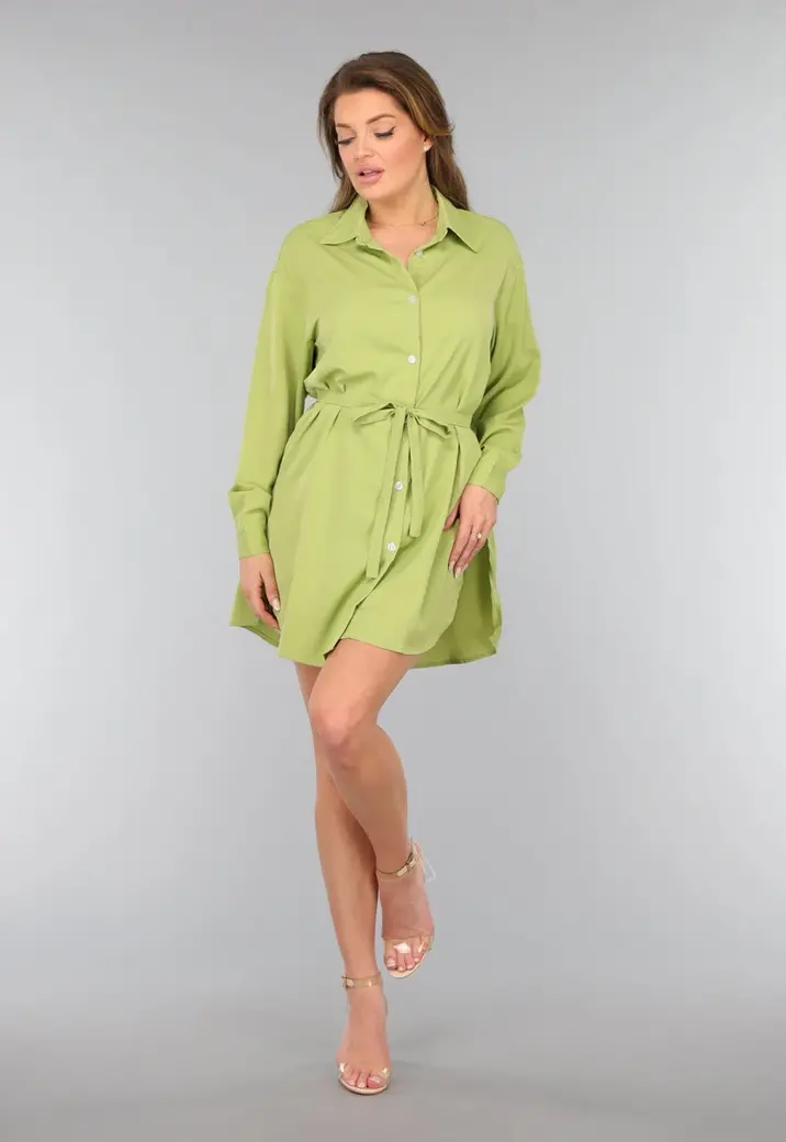 Groene Blouse met Tailleband en Short