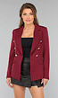 Wijnrode Button Blazer