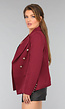 Wijnrode Button Blazer