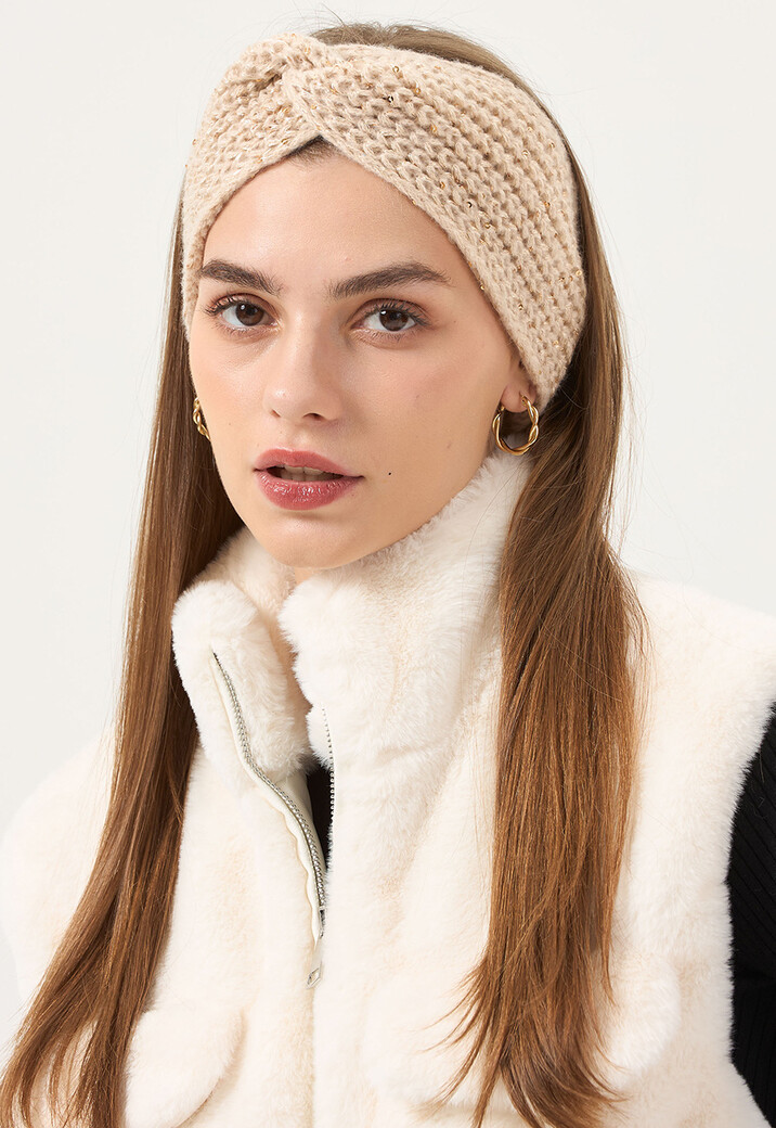 Gebreide Haarband met Pailletten