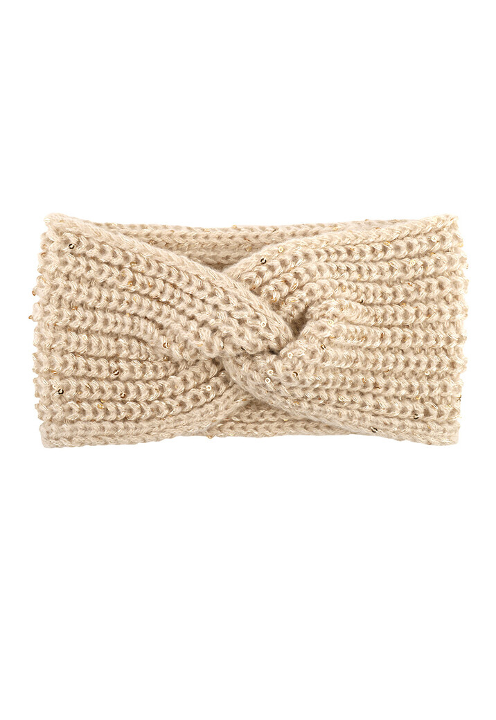 Gebreide Haarband met Pailletten