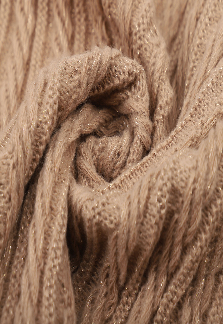 Kabel Gebreide Shimmer Sjaal