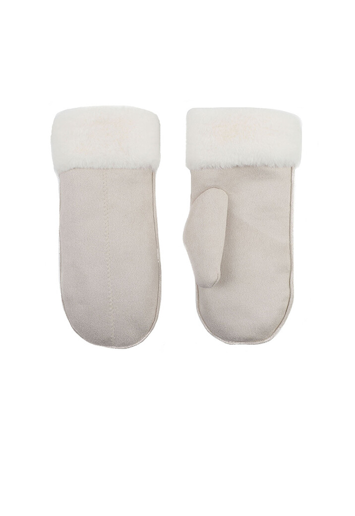 Suèdelook Wanten met Bont Randje