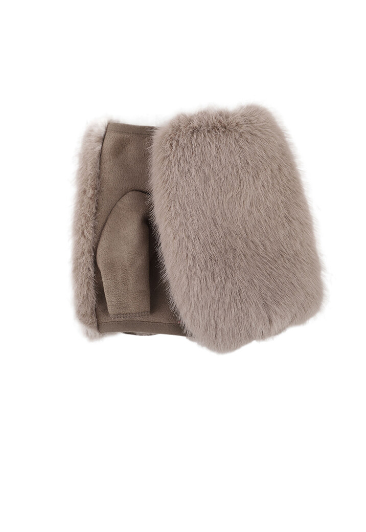 Halve Faux Fur Handschoenen