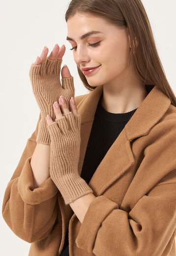 Gebreide Halve Handschoenen