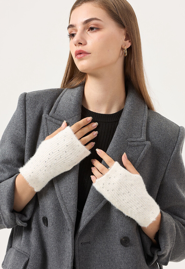 Halve Hanschoenen met Strass Steentjes