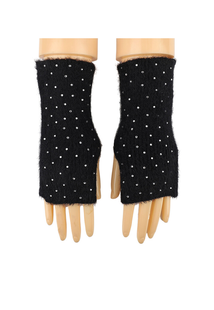 Halve Hanschoenen met Strass Steentjes